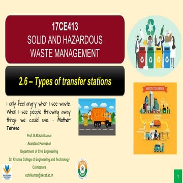 Types of transfer stations - Municipal Solid Wastes