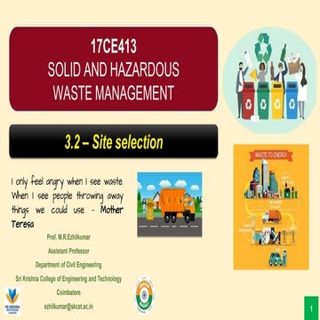 Landfill Site selection