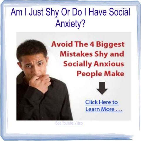 Am I Shy or do I Have Social Anxiety?