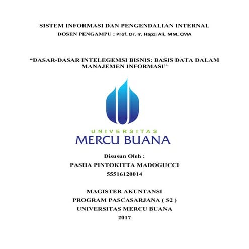 Si pi, pasha pintokitta madogucci, hapzi ali, dasar-dasar intelegensi bisnis ...