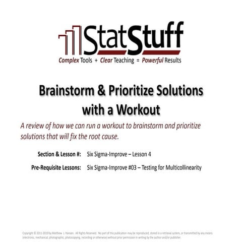 Brainstorm & Prioritize Solutions with a Workout