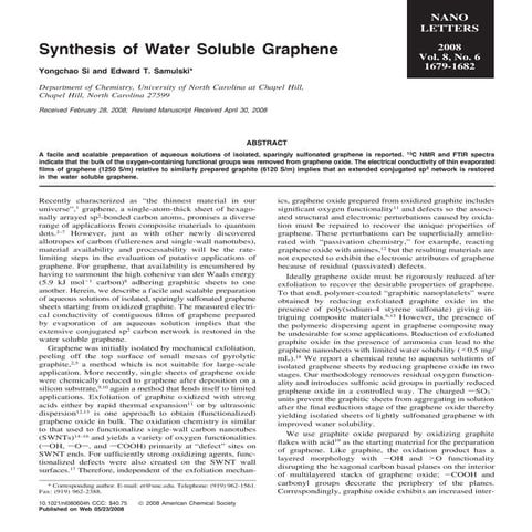 Si2008 ftir water graphene