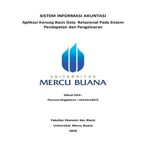Tugas sia sistem pengolahan transaksi keuangan | PDF