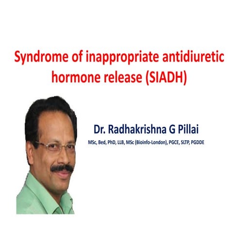 Syndrome of inappropriate antidiuretic hormone release