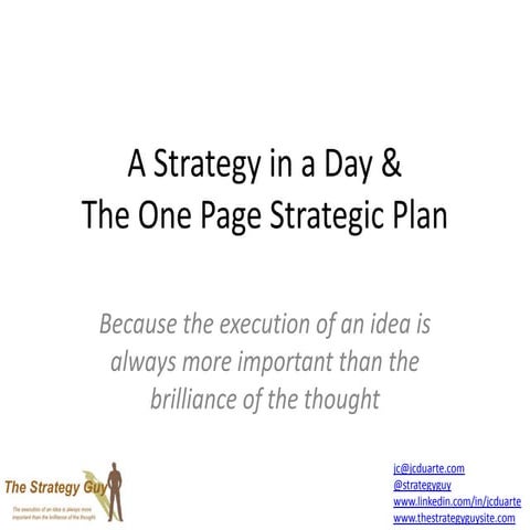Strategic Planning & Execution Framework