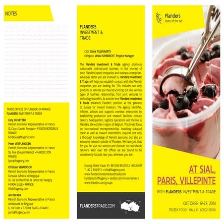 SIAL 2014 - Frozen food companies from Flanders at group booth Flanders Inves...