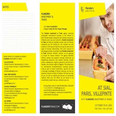 SIAL 2014 - Fine Food companies from Flanders at group booth Flanders Investm...