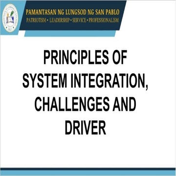 system integration and Architectural design