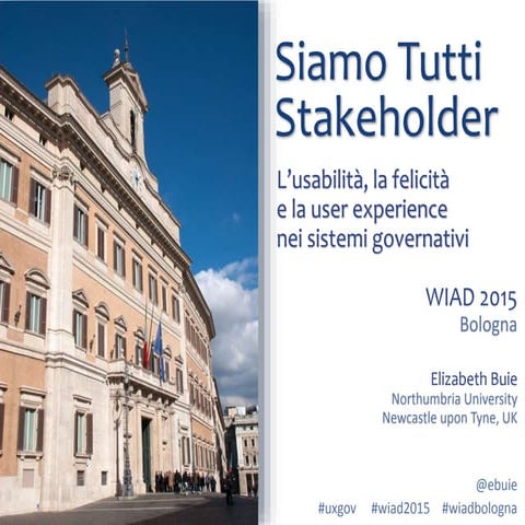 Siamo Tutti Stakeholder — WIAD 2015 Bologna