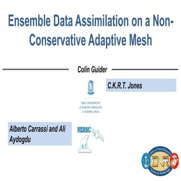 Ensemble Data Assimilation on a Non-Conservative Adaptive Mesh