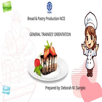 Tr bread and pastry production nc ii | PDF