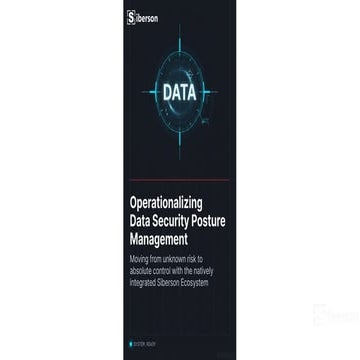 Siberson DSPM for Data Security Controls | PDF