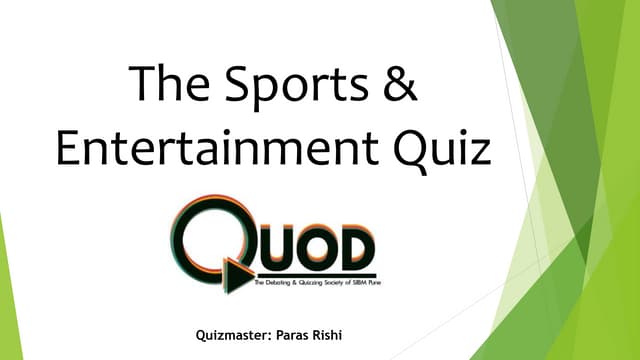 Sports & Entertainment Quiz at SIBM Pune