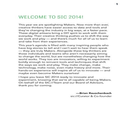 Seattle Interactive Conference 2014 Brochure