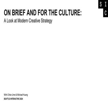 Michael Huang & Chike Ume: On Brief and For the Culture: A Look at Modern Cre...