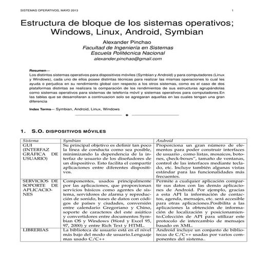 Comparacion de las estructuras de bloque de los sistemas operativos symbian, ...
