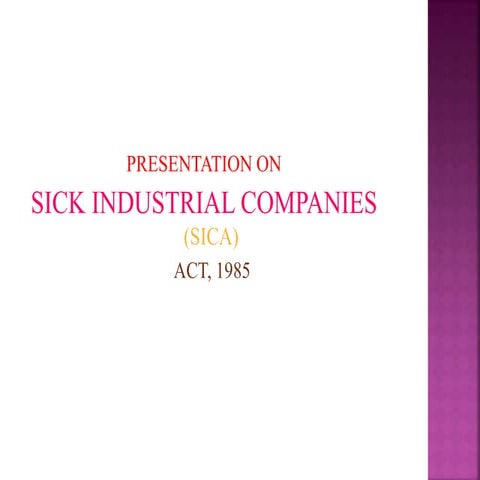 sick industrial companies act  1985