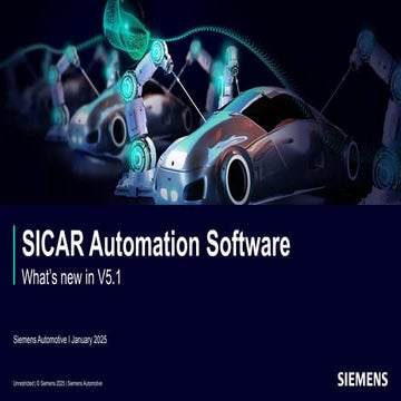 SICAR_V5.1_WhatsNew.pdf Latest features in SICAR V5.1 | PDF