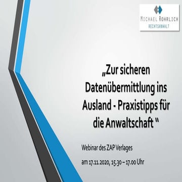 Sichere Datenübermittlung ins Ausland