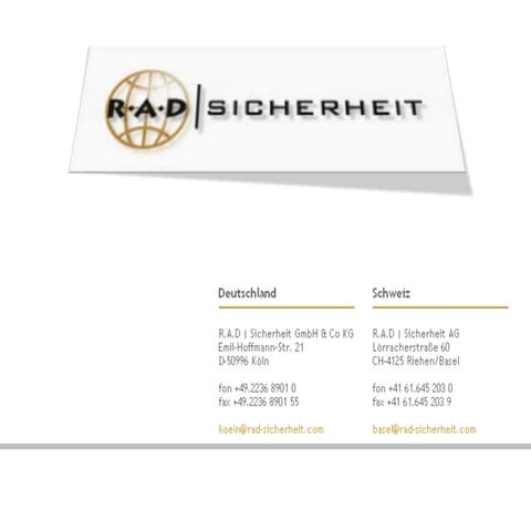 Sicherheitsdienst köln   rad sicherheit