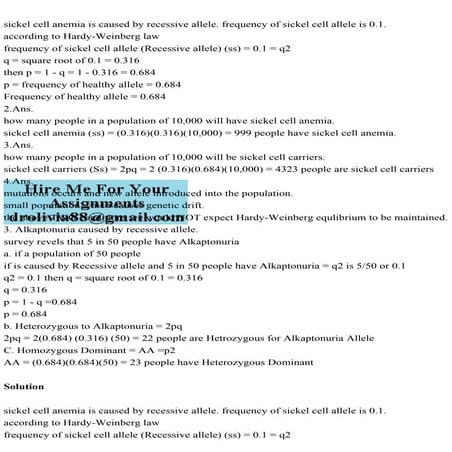 sickel cell anemia is caused by recessive allele. frequency of sicke.pdf
