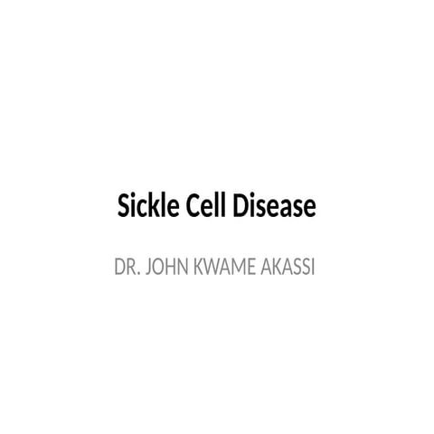 Comprehensive Overview of Sickle Cell Disease: Genetics ...