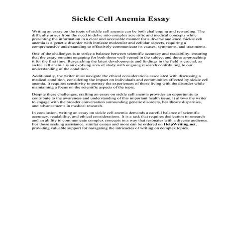 Sickle Cell Anemia Essay.pdf