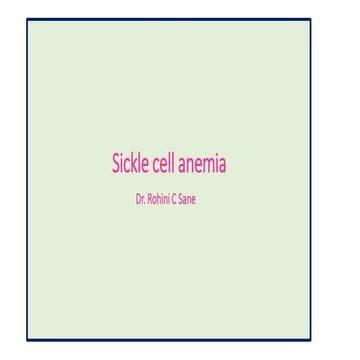 Sickle cell anemia final