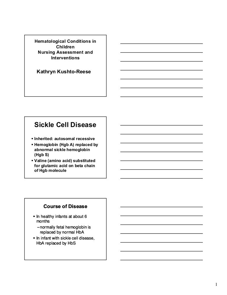 Sickle cell anemia summer 2013