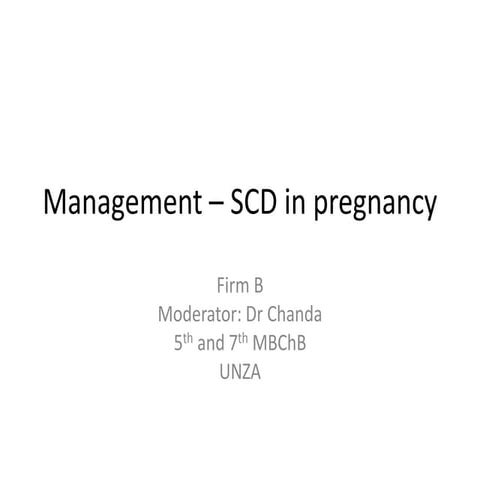 management of Sickle cell disease in Prengacy