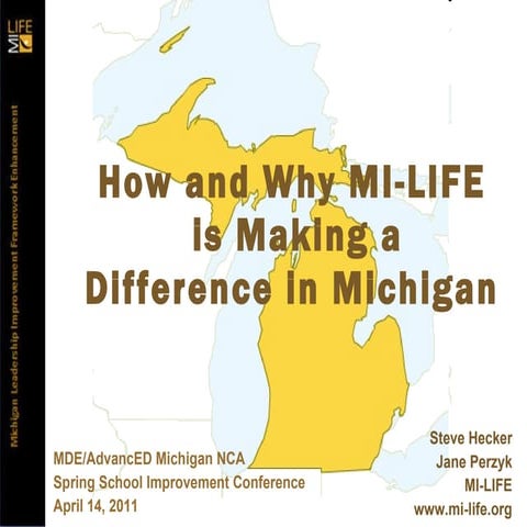 MI-LIFE School Improvement Conference Preso