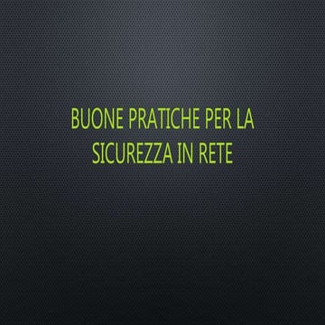 Basi per la sicurezza in rete