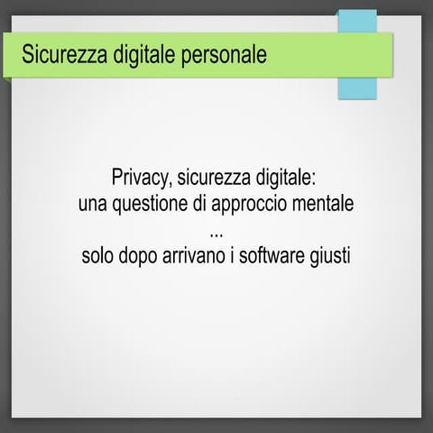Sicurezza informatica personale e protezione della privacy