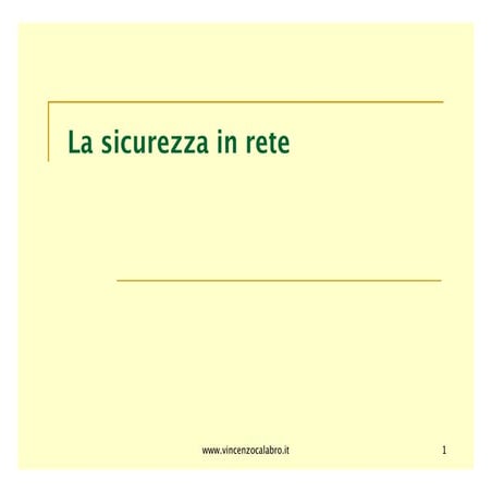 Sicurezza in Rete