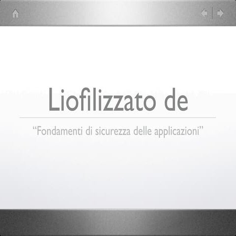 Sicurezza delle applicazioni web
