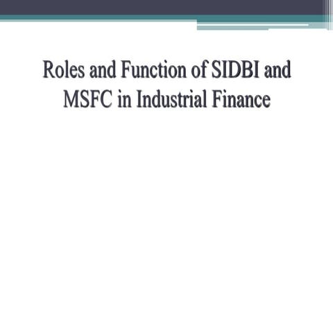 Sidbi msfc