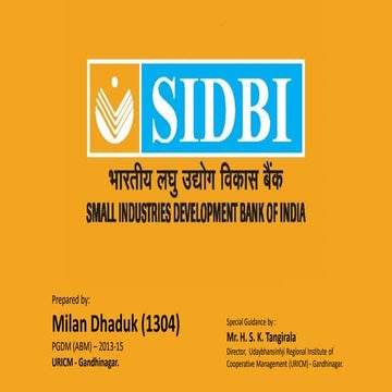 Small Industries Development Bank of India SIDBI 