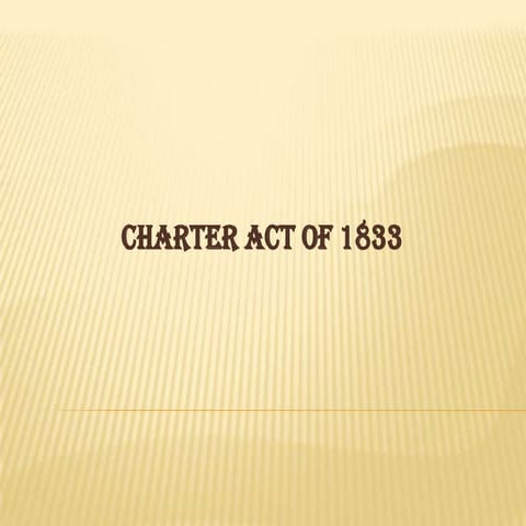 The charter Act of 1833