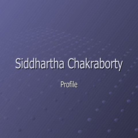 Siddhartha Chakraborty