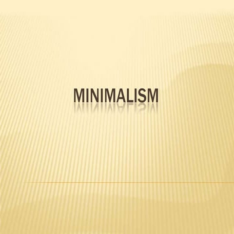 minimalism