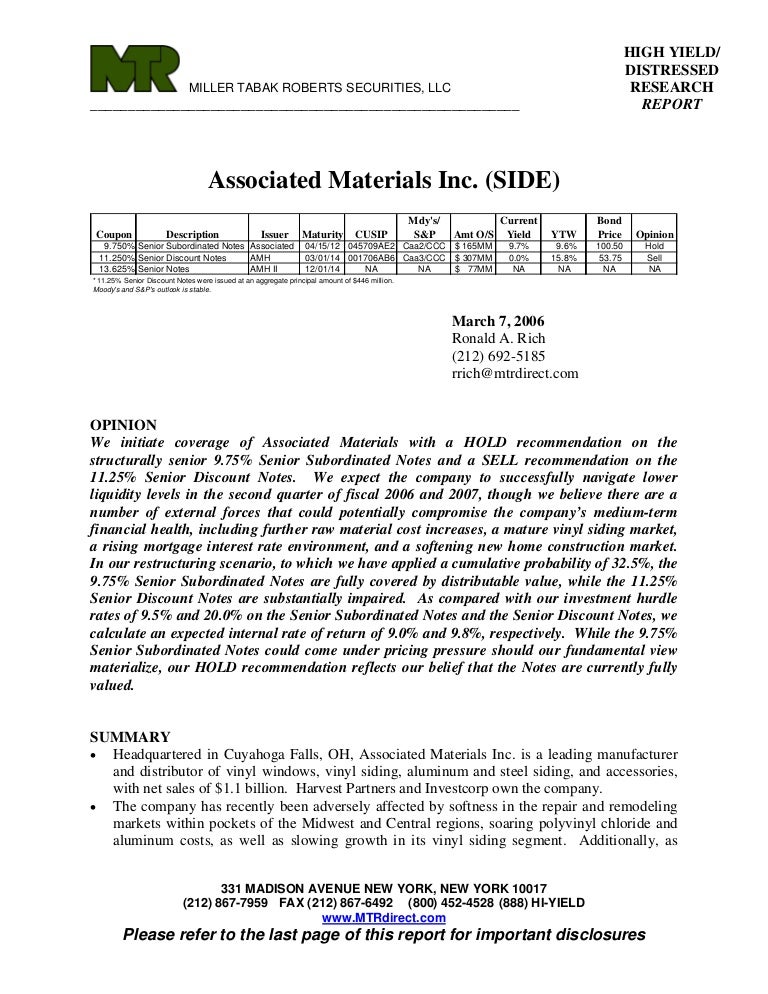 Associated Materials 060307