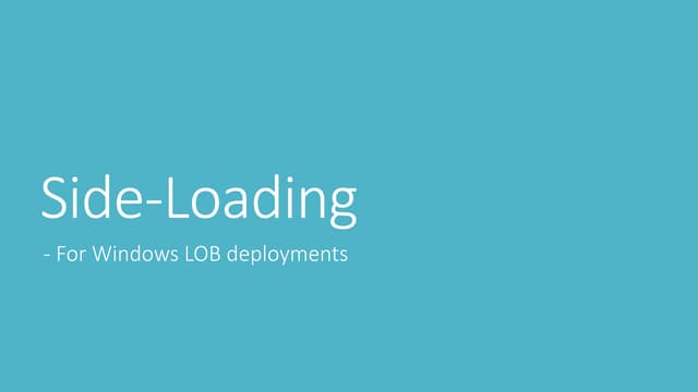 Side loading