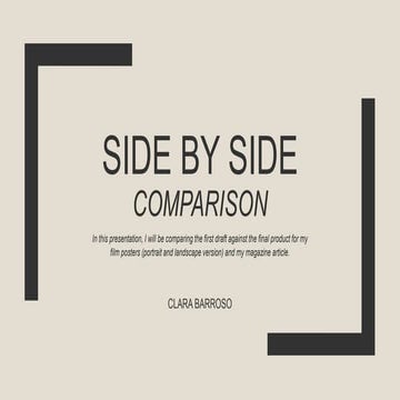 Side by Side -Comparison -Clara Barroso
