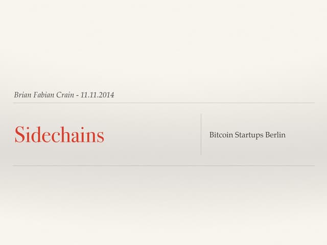 Sidechains Presentation