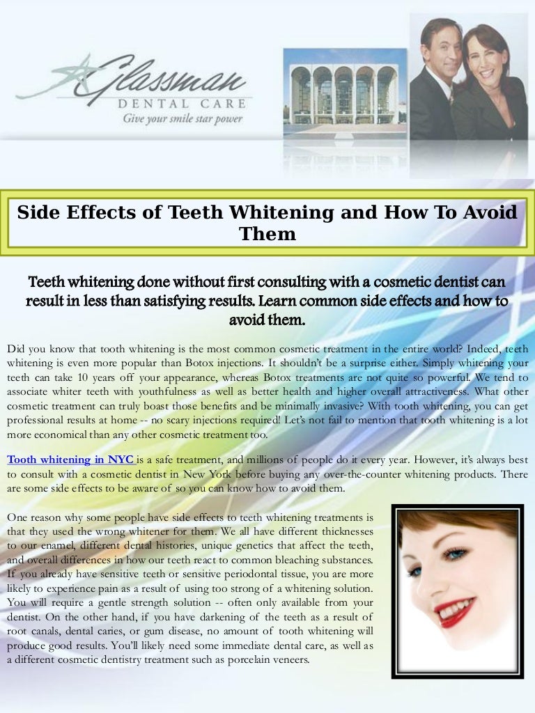Side Effects of Teeth Whitening and How To Avoid Them