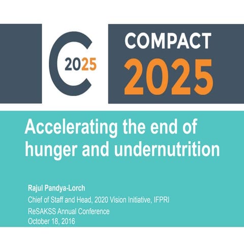 Accelerating the end of hunger and undernutrition