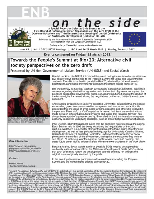 IISD Summary of side events- Friday...