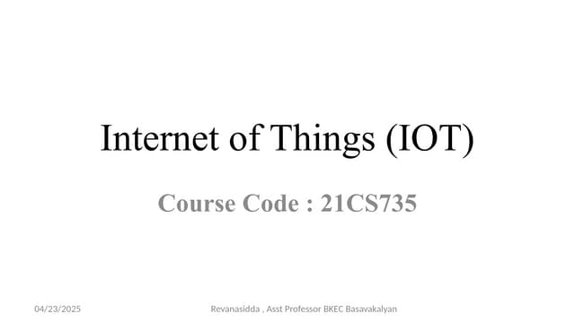 Sid IOT- Module 1.pptx ajhrvndidhvdbdjdh
