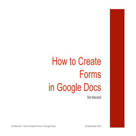 How to Create Forms in Google Docs | PPT