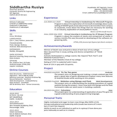 Sidrusiya resume (2) | PDF